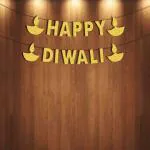 Festiko Happy Durga Puja Banner, Photo Booth, Swirls For Durga Puja Festival Decoration (Happy Diwali Banner 03)