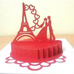 Designarium Konkan Mart Craft Paper 3D Popup Paris Love Anniversary Handmade Greeting Card