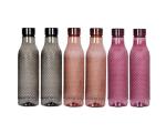 VM BOND Leak Proof Freezer Safe 100% BPA-Free Plastic Fridge Water Bottle (Multicolour) - Pack of 6