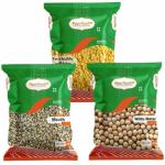 Paaritosh Combo Pack of Yellow Moong Dal,Moth Matki and White Peas Chemical Free & Pesticides Free | Free From Impurities | 500 Gram Each | Pack of 3