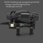 Rcsp Black Plastic Powerful Double Speed Built Electric Head Massager Machine For Full Body Pain Relief