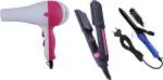 ROMARO Nirvani 887 Hair Dryer, Hair Crimper Corn Hair Styler,AIO-16B Trendy Curler,Multicolor Personal Care Appliance Combo (Hair Dryer, Hair Straightener, Hair Curler)