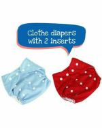 BEAUTIQ AND COLLECTIONS cute station Reusable and Washable Cloth Button Diaper with Insert - XL (Pack of 4)