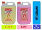 go go Gentle Liquid Soap 5 Liter ( Pack of 2) Lime and Rose