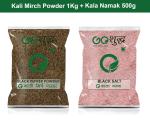 Goshudh Kala Namak 500g & Kali Mirch Powder 1Kg Combo Pack 1500g