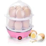Multi-Function Double Layer Egg Boiler Electric Automatic Off 14 Egg Poacher for Steaming, Cooking, Boiling and Frying (400 Watts Multi Colour)