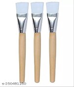Leticia Professional Flat Face Pack Brush Combo of 3Pcs