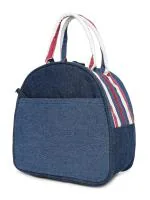 The Purani Jeans Denim Travel Tiffin Lunch Box Bag - Insulated Compact Lightweight Smooth Zipper
