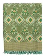 Saagar Tex Rich Poly Cotton Blanket/Single Size Blanket/Bedsheet/Soft and comfy/Summer and Winter use/Solapur Cotton Chaddar/Size: 60'' x 90''/Green /Quantity: 1 blanket