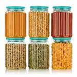 Wintrezza - 1700 ml Plastic Grocery Container (Pack of 6, Blue)