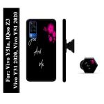 Mobi Elite Love You and Me Quote Printed Hard Back Case Cover with Mobile Holder, Pop holder, Pop socket for Vivo Y51a, IQoo Z3, Vivo Y31 2020, Vivo Y51 2020, Vivo Y21
