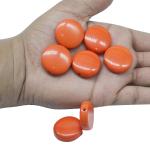 Craftlove Orange Acrylic Acrylic Gems Beads (Pack Of 25)