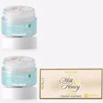 SMART BEAUTY Oriflame OPTIMALS Hydra Seeing is Believing Eye Cream All Skin types 15 ml (pack of 2) with MILK & HONEY GOLD Softening Creamy Soap 100 g (3 Items in the set)