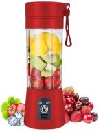 SEVOU Portable 6-Blade Electric Juicer Blender with built-in Jar, Juicer Mixer Bottle,Fruit Juicer Machine,USB Rechargeable Personal Size Juicer Grinder - ( Red )