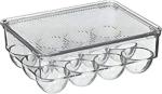 TVAT Stackable Acrylic Covered Egg Storage Box or Egg Trays for Refrigerator, Holds 12 Eggs