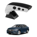 Oshotto Dual Tone Car Armrest Console Black & Chrome Compatible with Volkswagen Jetta