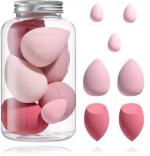 BALAAN'S BEAUTY BAZAAR Makeup Sponge jar Beauty Blender with Egg Case, Soft Sponge For Liquid Foundation, Creams, and Powders (Pink)Pack of 7