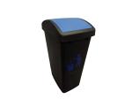 Cello Plastic Garbage Swing-Lid Dustbin 48 Ltr, Black-Blue