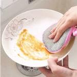 SHC MART Double Side Dishwashing Sponge Pan Pot Dish Wash Sponges Household Cleaning Tools Kitchen Tableware Dish Washing Brush PACK OF 1