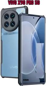 XOVO Back Cover for Vivo X90 Pro 5G (Transparent, Dual Protection, Pack of 1)