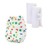 Bumberry Origami Adjustable Reusable Cloth Diaper Cover With 2 Wet Free Insert For Babies (3-36 Months)