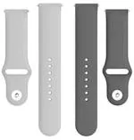 Black Lovies Black, Grey Silicon Smart Watch Strap For Noice Colour Fit Nav, Nav Plus (Pack Of 2)