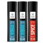 Bombay Shaving Company Body Spray Perfume Long Lasting No Gas Deodorant For Men | Luxurious Finest Fragrances Aqua and Spice | Pack Of 3 | 450ml