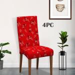 Dream Care Chair Protector Dining Table Chair Cover Set of 4 & Removable, Washable Elastic Stretchable Office Chair Slipcovers (Design) 34