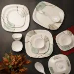 Servewell Melamine Dinner Set 31 pc Sq Round - Crystalline