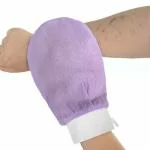 BEUNIXX Exfoliating Bath Glove for Dead Skin & Tan Removal, Pure Viscose Fiber - Pack of 1 (Purple)