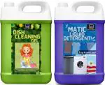 Bliss & Blush Shine Specialist Insta Dish Wash Liquid Neem 5L & Detergent Liquid Top Load 1L Dish Cleaning Gel (Neem,Lavender, 2 x 3 L)