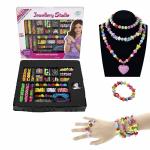 WISHKEY Colorful Plastic beads Case Jewelry Box for Kids DIY Accessories Set (Pack of 1, Multicolor)