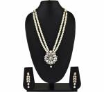 Gyaan Jewels Handmade Alloy Earring and Necklace Set White (Women, Girls) (Pack of 1) Free Size