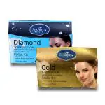 SEA BIRD Radiant Glow Diamond & Gold Combo Pc Facial Kit For Skin Lightening With 5 Steps Pack 2
