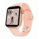 Morden I7 Smart Watch with Dual Strap Full Screen Waterproof Touch Display Bluetooth Calling Compatible with All Android & iOS-Pink