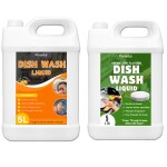 FIVANTA Dishwash Liquid Gel Orange 5 & Neem 5L Litre Fast Cleansing&Antimicrobial Action With Long-Lasting Hygienic&Refreshing