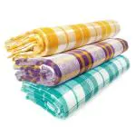 AHMADUN Check Bath Towel Cotton Size (32*66) pack of 2