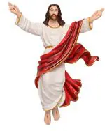Karighar Red, White Resin Jesus Christ Idol And Showpiece