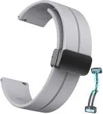 SWAPME + Silicone Magnetic Watch Band For Redmi Watch 3 Active SmartWatch Correa Strap Wristbands Bracelet For Redmi Watch3 Active Smart Watch Strap (Grey)