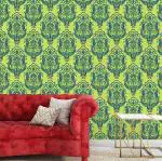 Asian Paints Green Victorian Baroque Peel And Stick Self Adhesive Wallpaper Ezycr8 - 3 x 0.45 x 3 Meters