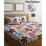 LITLY Nighty Cotton King Fitted Bedsheet (Pack of 1)