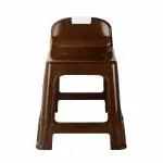 Regalo Backrest Premium Plastic Stool Chair| Strong Support For Bathroom| Multipurpose (Brown)