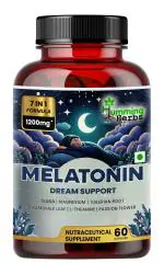 Humming Herbs Melatonin 1200mg Dream Support - Advanced Sleep & Relax Formula with Magnesium, GABA, L-Theanine, Valerian, Chamomile, Passionflower - 60 Veg Capsules