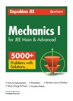 Unproblem JEE Mechanics 1 JEE Mains & Advanced _Arihant Publications (India) Limited