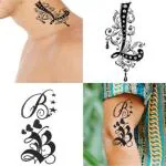 Ordershock Waterproof LB Name Letter Temporary Body Tattoo