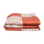 HOUSE OF ORAZ Bamboo Down Alternative Comforter Double Bed Bamboo Fabric Shell 100 X 90Inch (White & Rust)