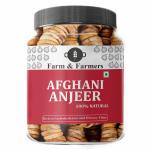 Farm & Farmers 100% Natural Dried Afghani Anjeer| Rich in Carbohydrates and Dietary Fiber| Healthy & Nutritious Anjeer - Dried Figs (500 gm)