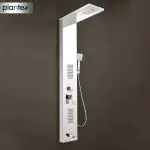 Plantex All in One Shower Panel for Bathroom with Inbuilt Shelf/White Shower System for Modern Bathrooms/Full Shower Set with Head Shower, Jet Sprays, Hand Shower (KM-8105-White)