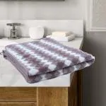 Satisfyn Microfiber bath towel Barfi Design Brown color