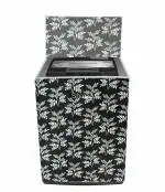 Shinzo Top Load Washing Machine Cover Suitable for - 6 kg, 6.5 Kg, 7 Kg, 7.5 Kg (Black leaf)